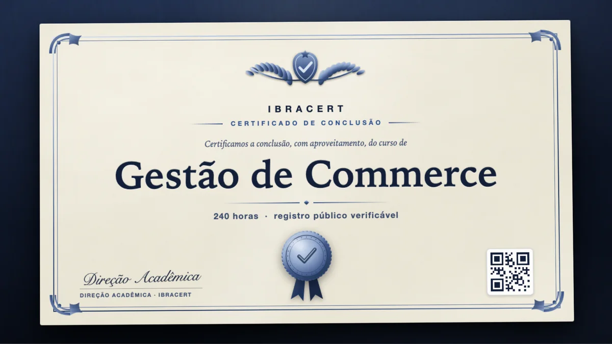 Capa do curso Gestão de Commerce