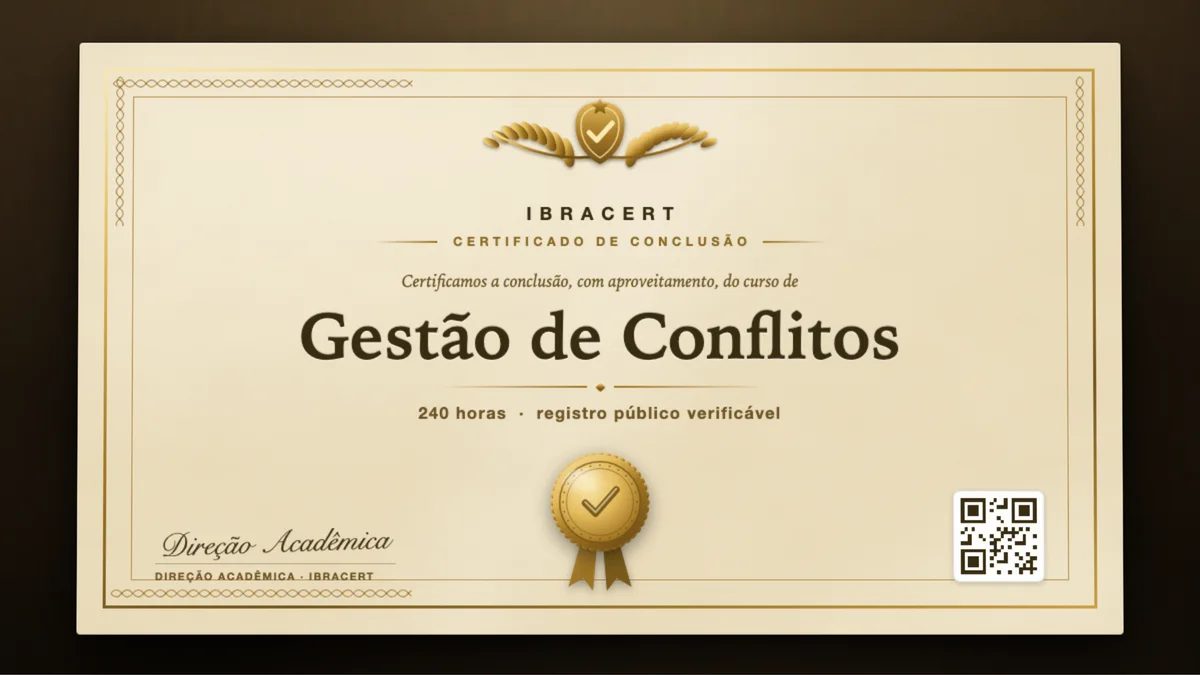 Capa do curso Gestão de Conflitos