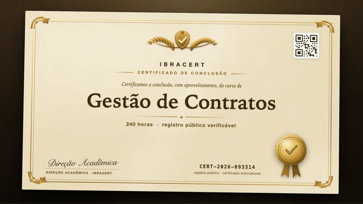 Capa do curso Gestão de Contratos