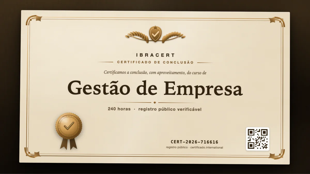 Capa do curso Gestão de Empresa