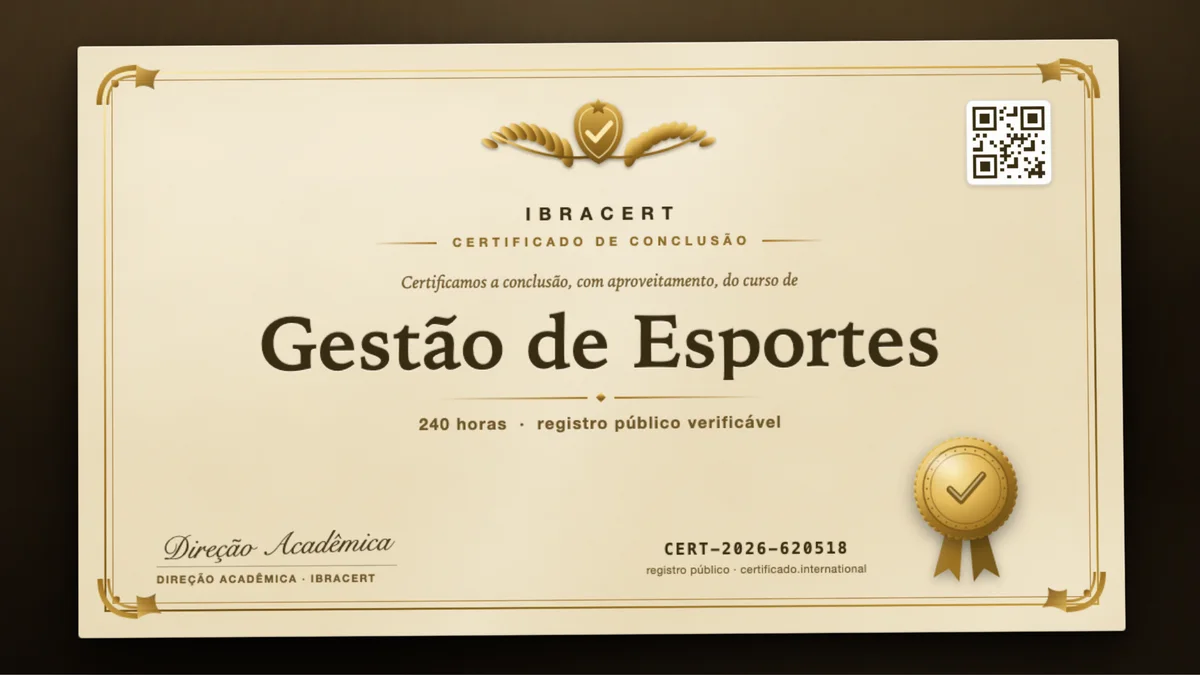 Capa do curso Gestão de Esportes