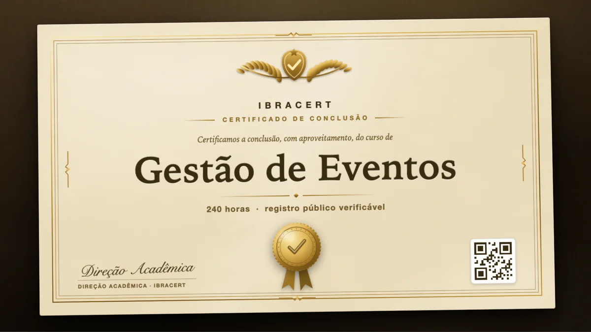 Capa do curso Gestão de Eventos