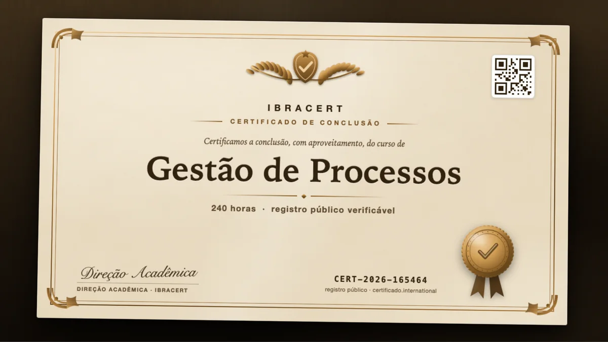 Capa do curso Gestão de Processos
