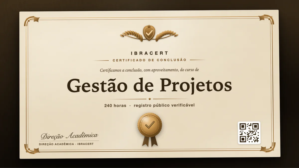 Capa do curso Gestão de Projetos