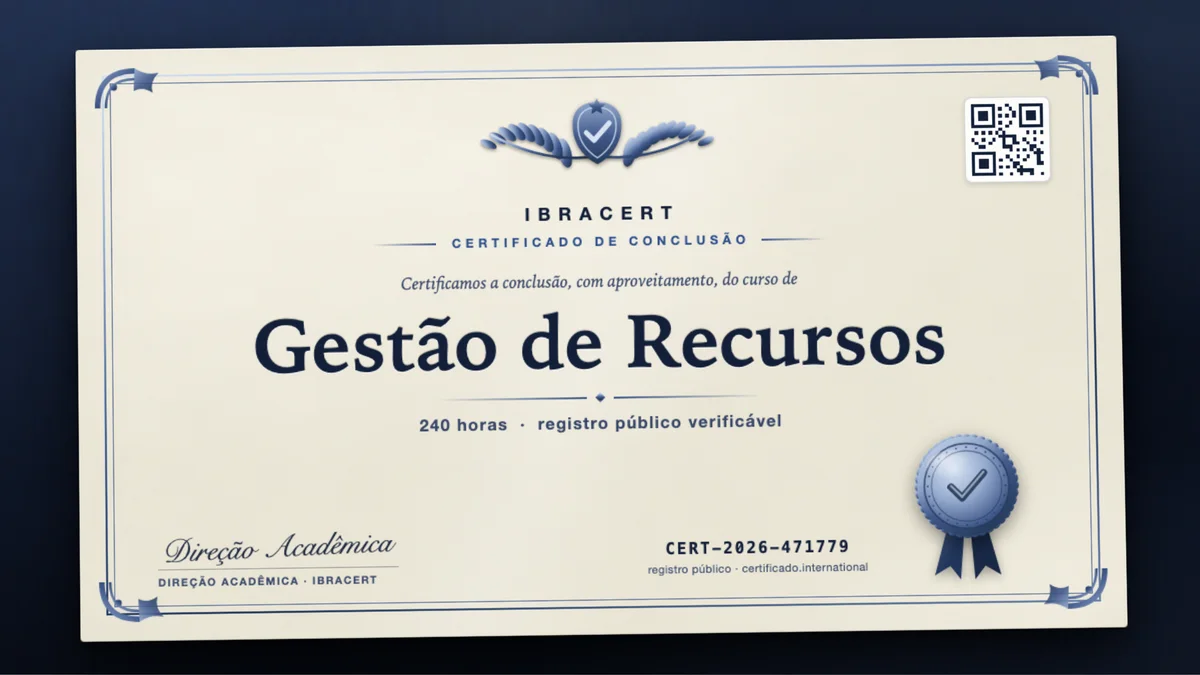 Capa do curso Gestão de Recursos