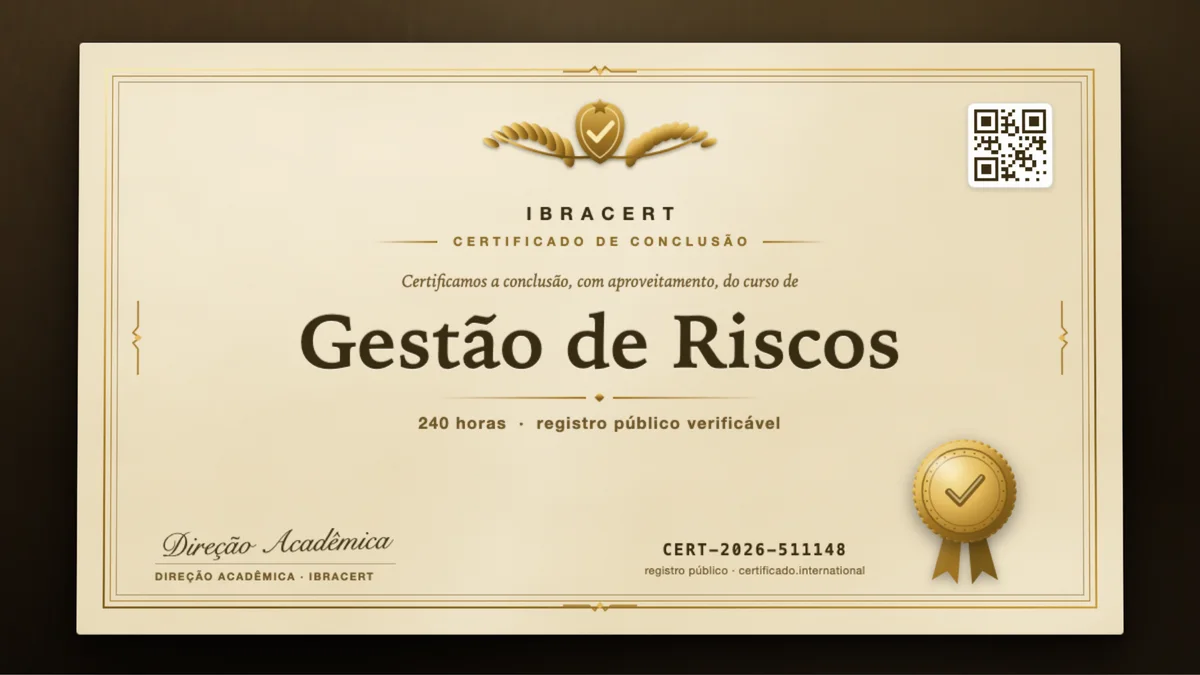 Capa do curso Gestão de Riscos