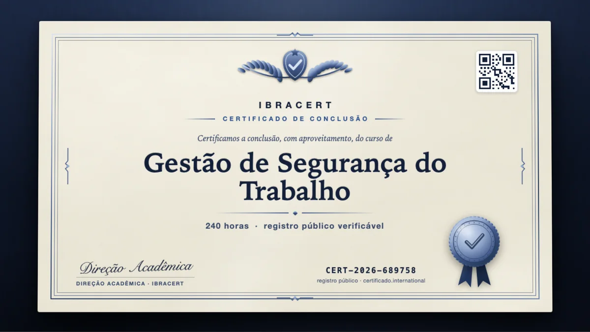 Capa do curso Gestão de Segurança do Trabalho