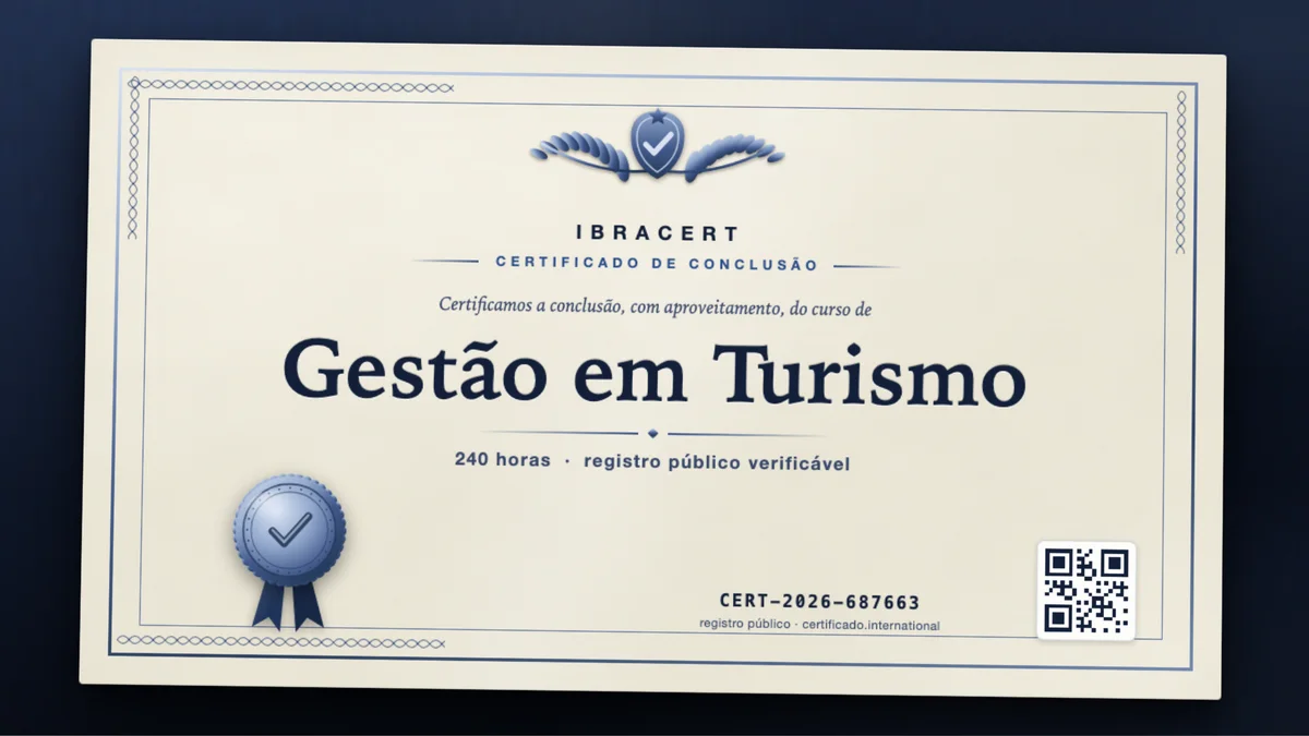 Capa do curso Gestão em Turismo