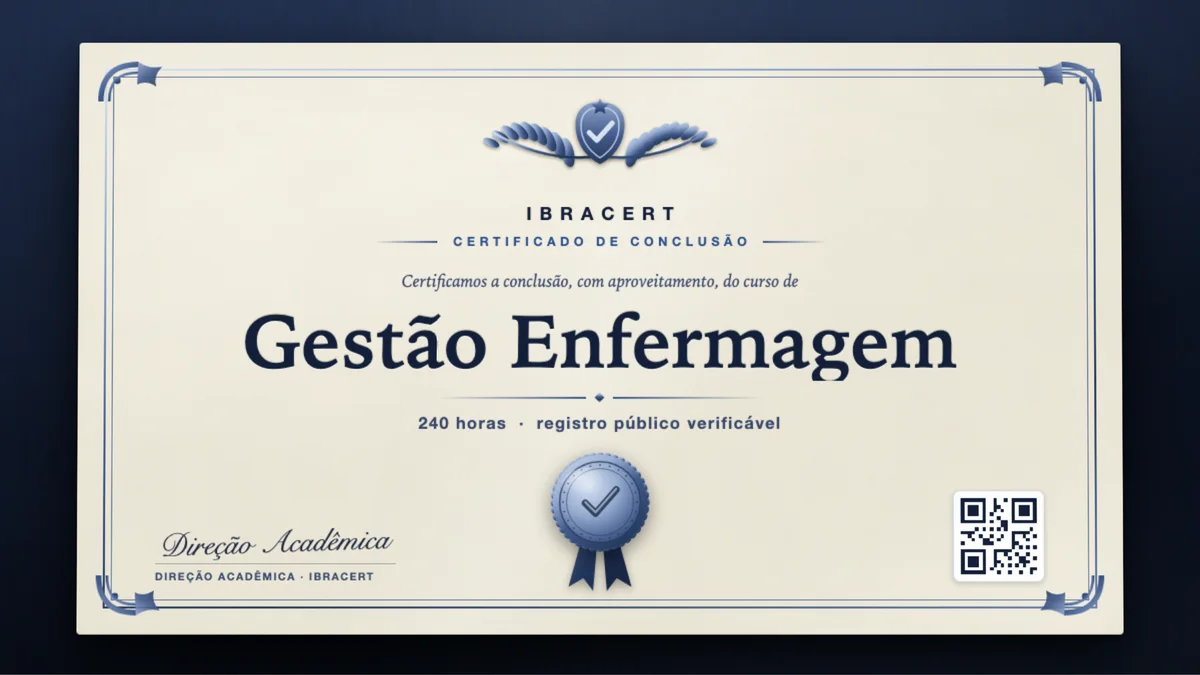 Capa do curso Gestão Enfermagem