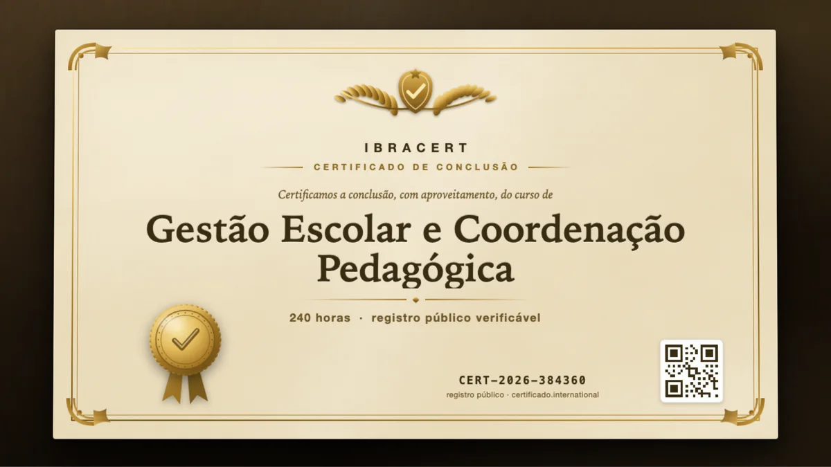 Capa do curso Gestão Escolar e Coordenação Pedagógica