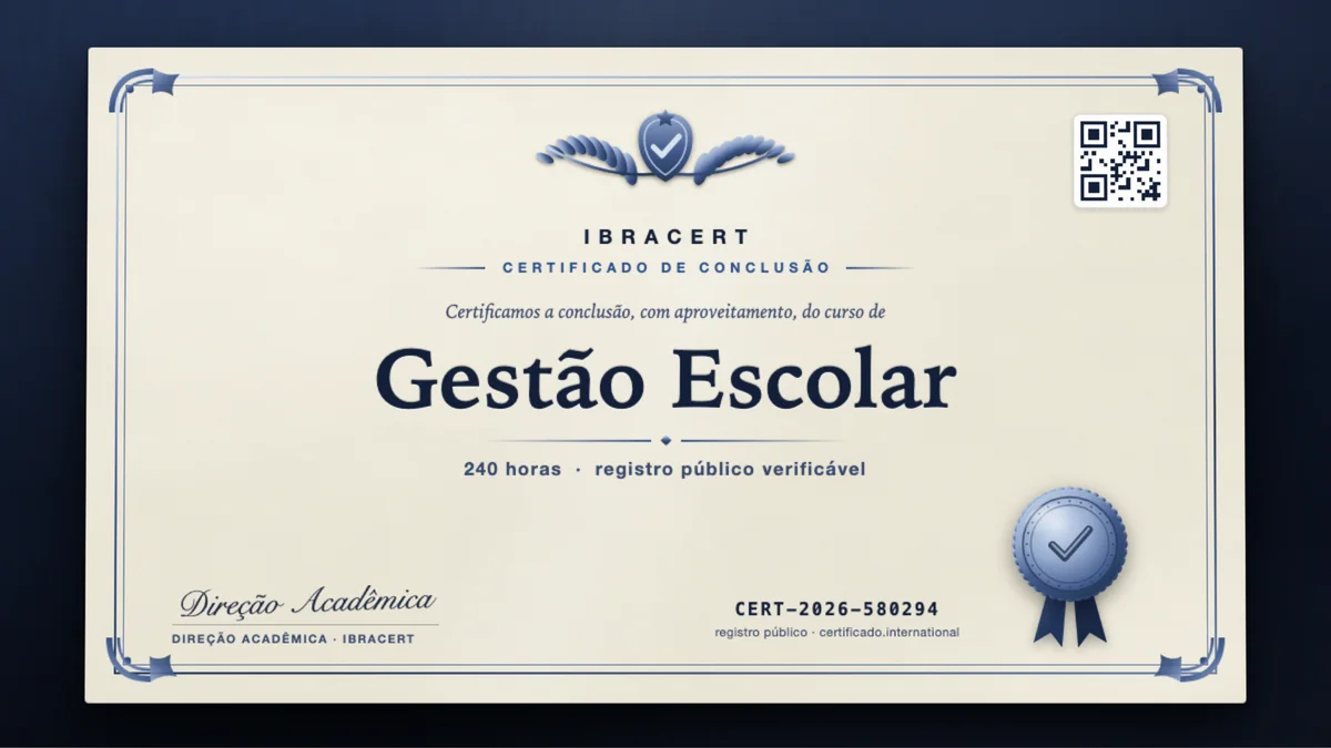 Capa do curso Gestão Escolar