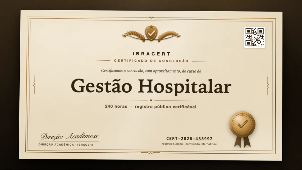 Capa do curso Gestão Hospitalar