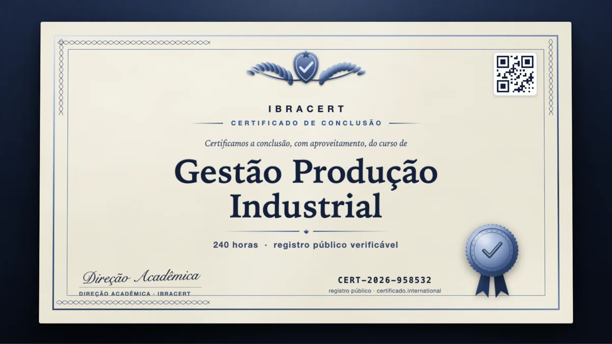 Capa do curso Gestão Produção Industrial