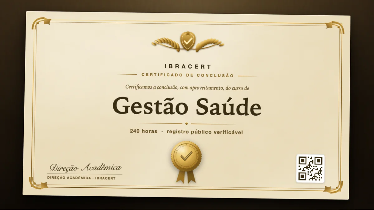 Capa do curso Gestão Saúde