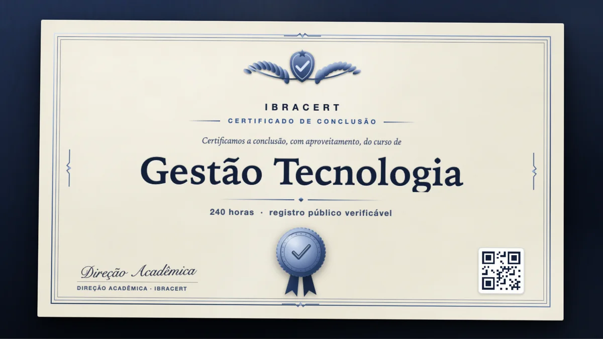 Capa do curso Gestão Tecnologia