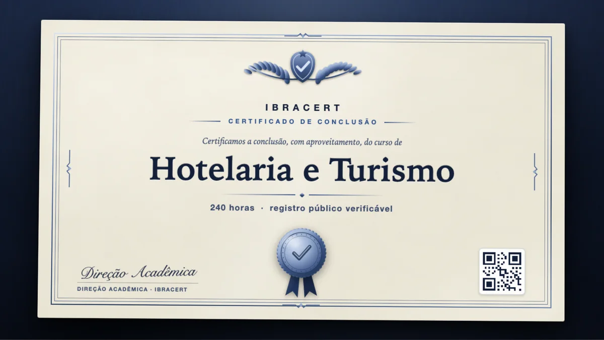 Capa do curso Hotelaria e Turismo