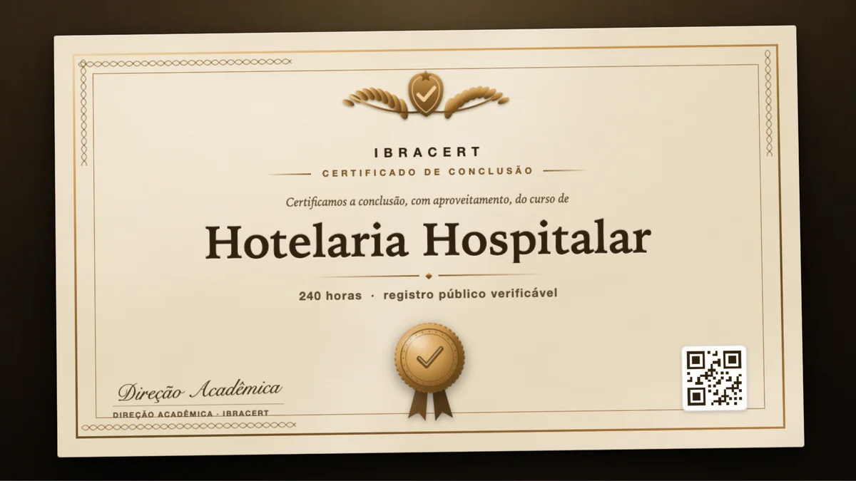 Capa do curso Hotelaria Hospitalar