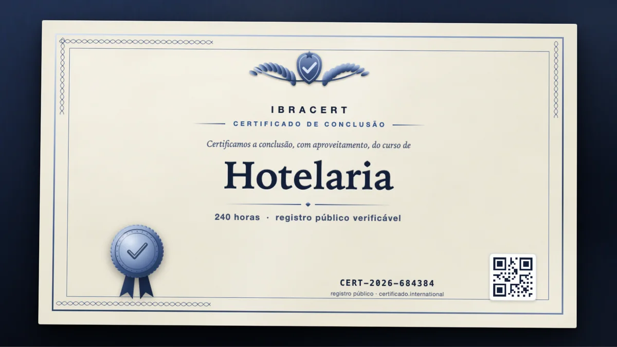 Capa do curso Hotelaria