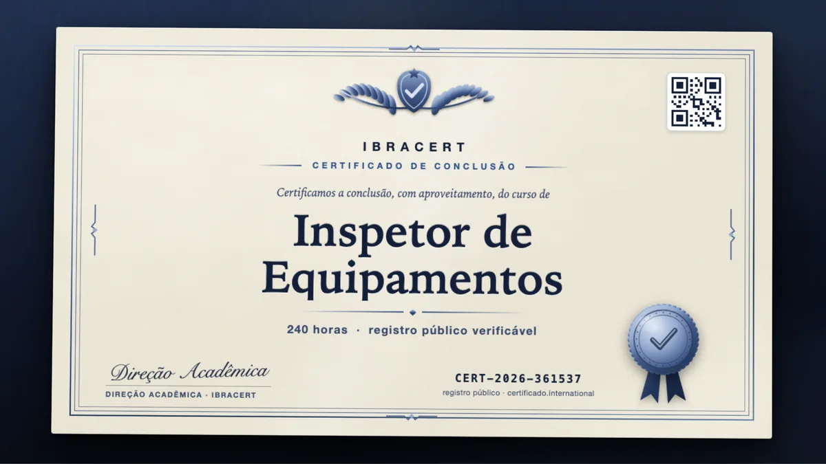 Capa do curso Inspetor de Equipamentos