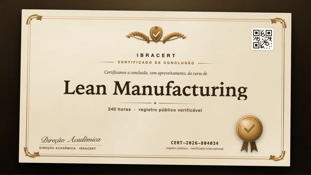 Capa do curso Lean Manufacturing