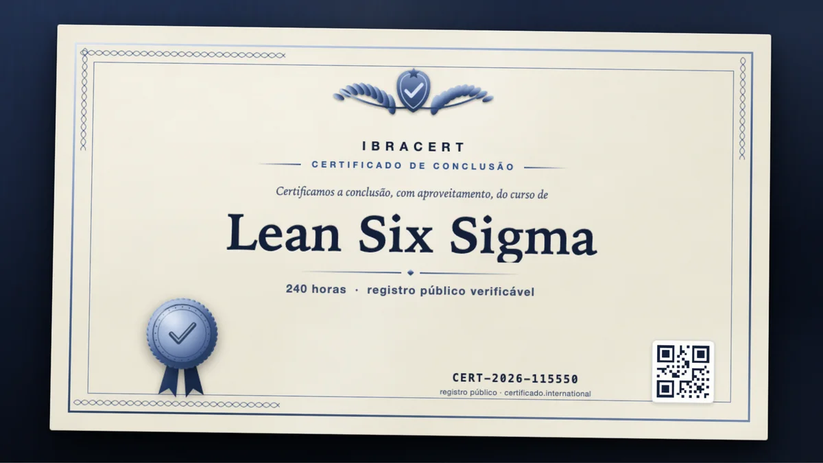 Capa do curso Lean Six Sigma