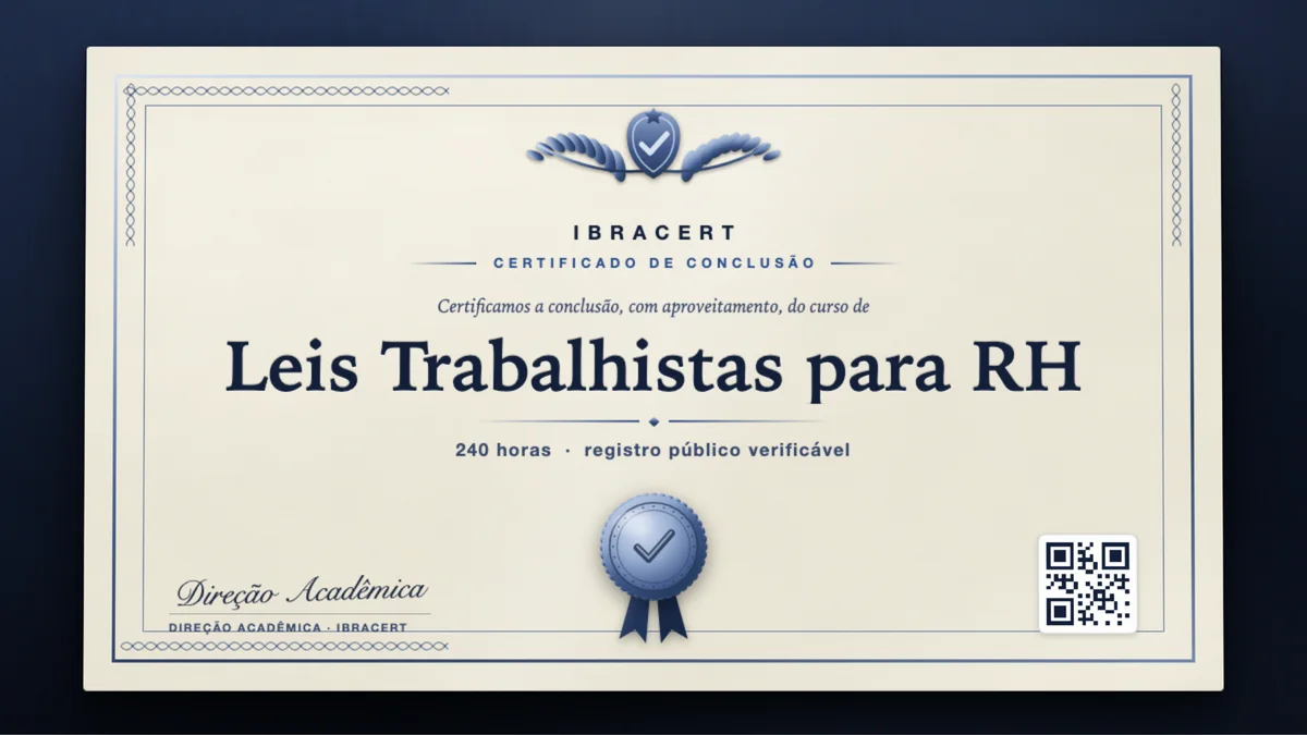 Capa do curso Leis Trabalhistas para RH
