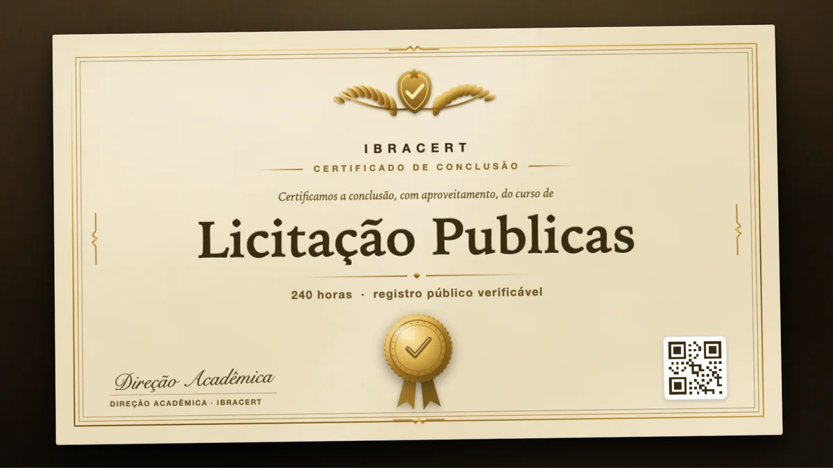 Capa do curso Licitação Publicas