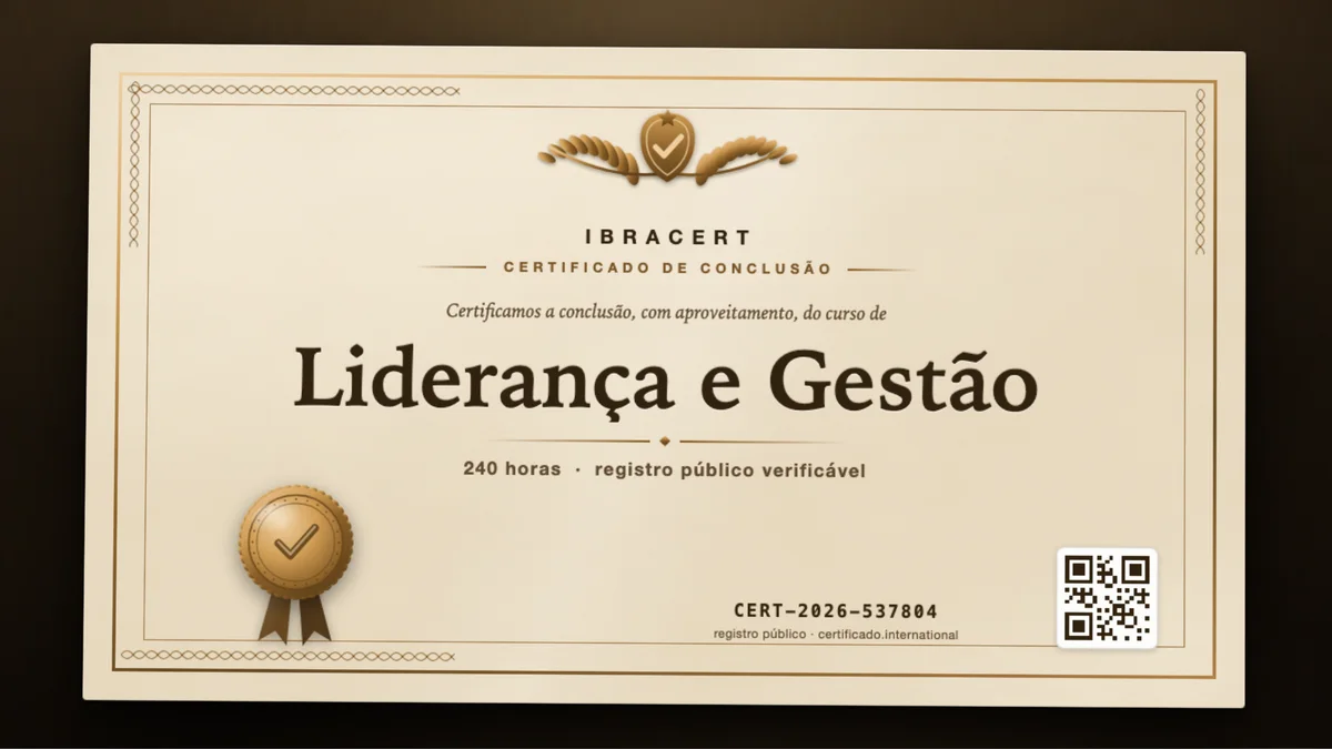 Capa do curso Liderança e Gestão