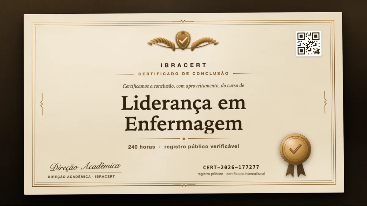Capa do curso Liderança em Enfermagem