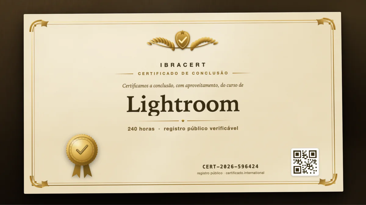 Capa do curso Lightroom