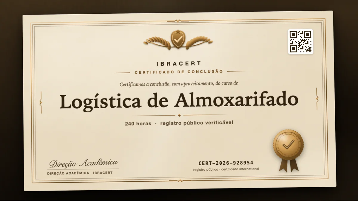 Capa do curso Logística de Almoxarifado