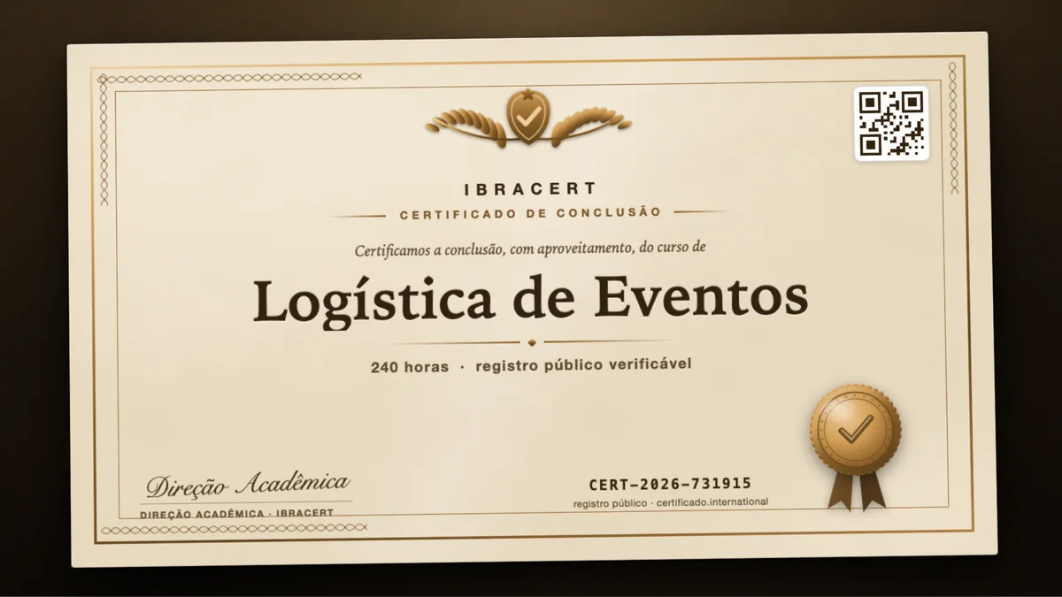 Capa do curso Logística de Eventos