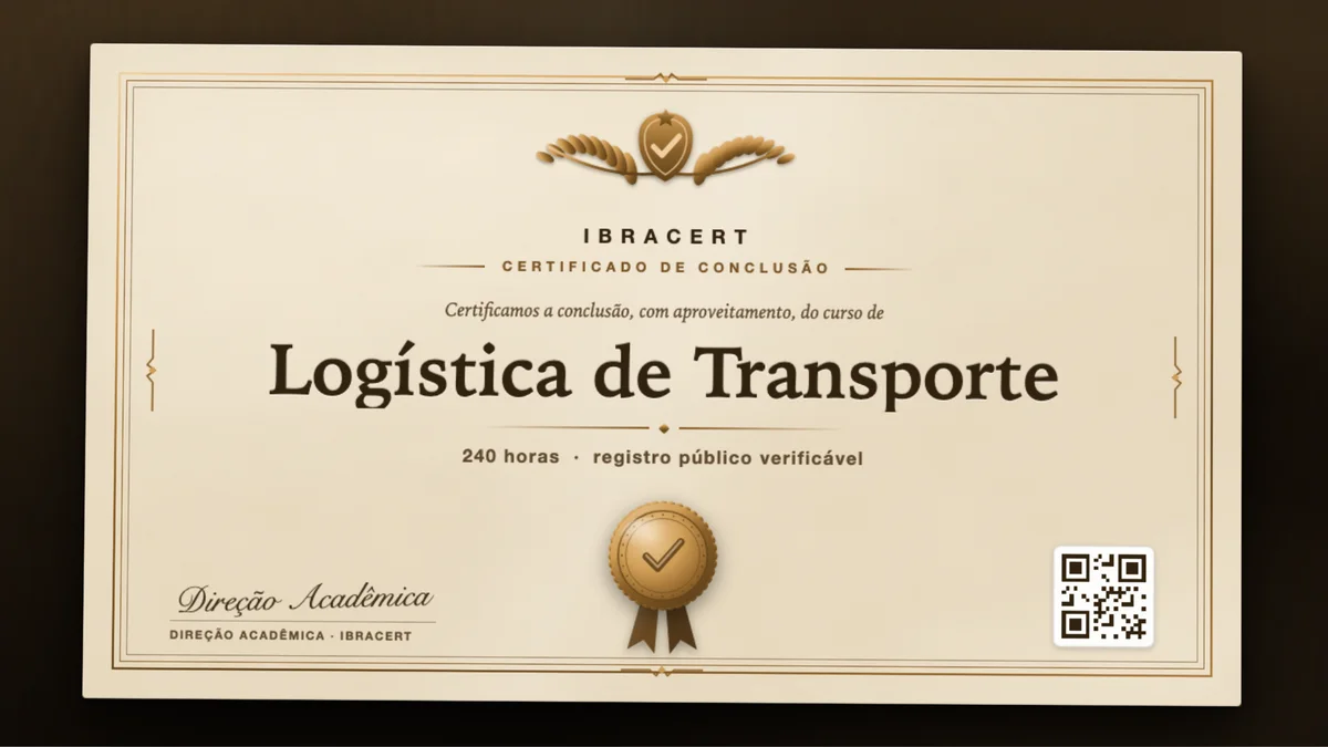 Capa do curso Logística de Transporte