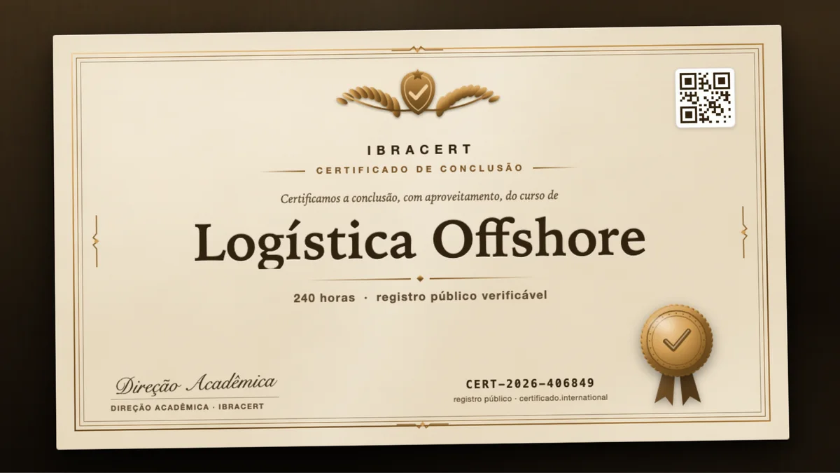 Capa do curso Logística Offshore