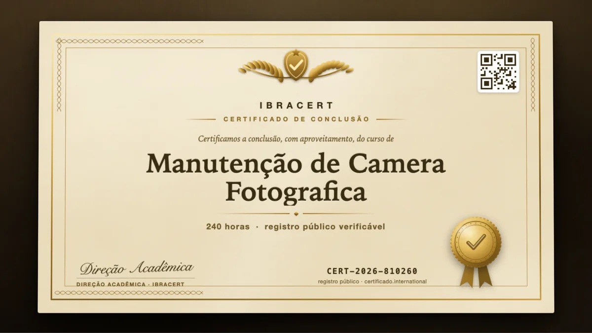 Capa do curso Manutenção de Camera Fotografica