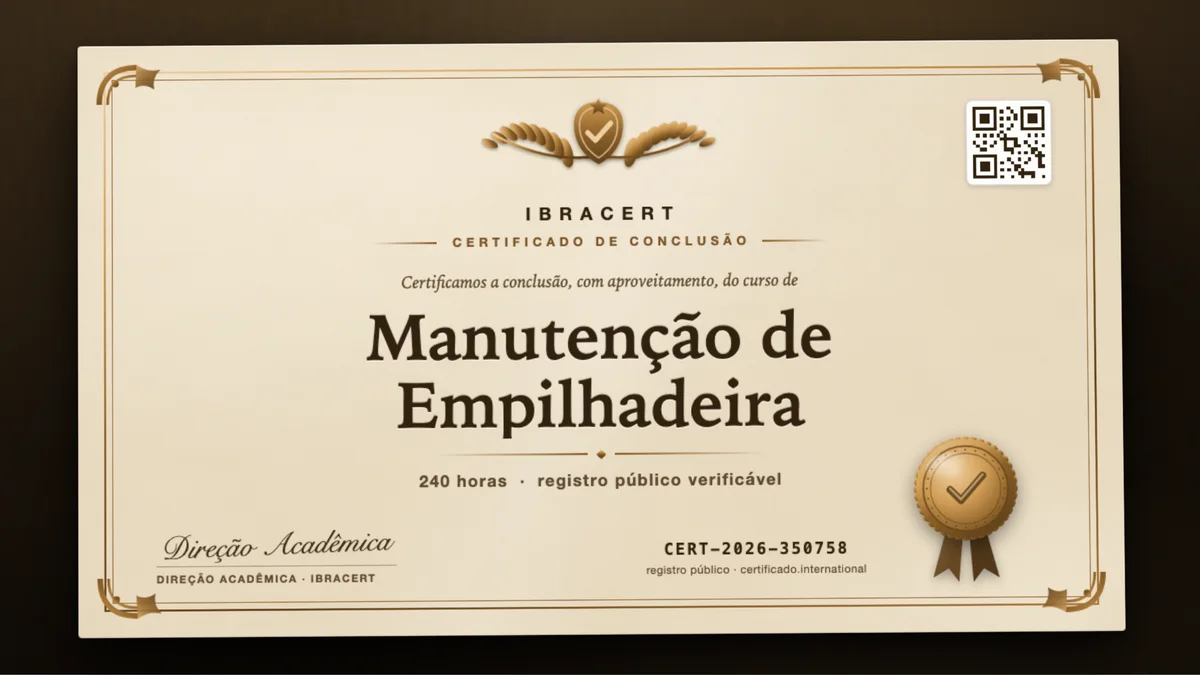 Capa do curso Manutenção de Empilhadeira
