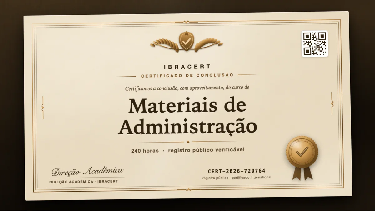 Capa do curso Materiais de Administração