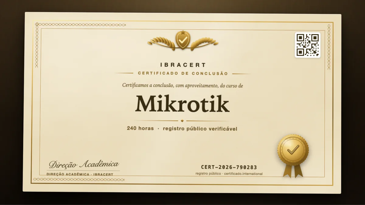 Capa do curso Mikrotik