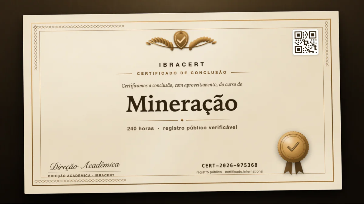 Capa do curso Mineração