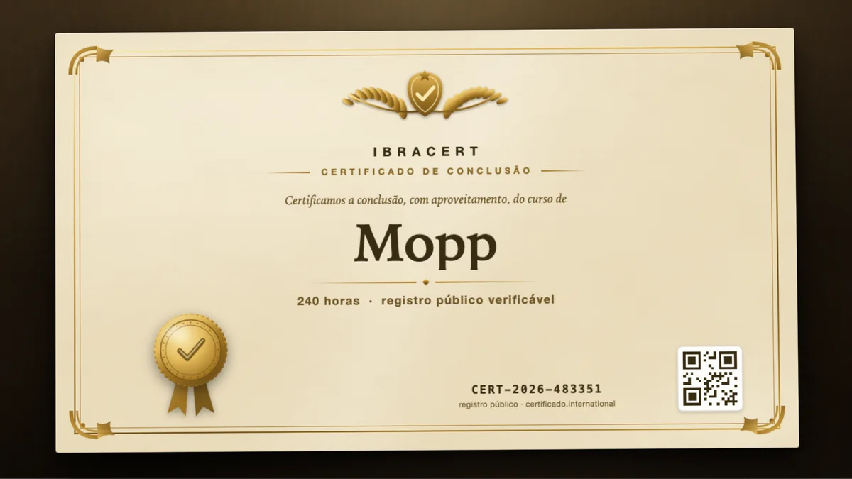 Capa do curso Mopp