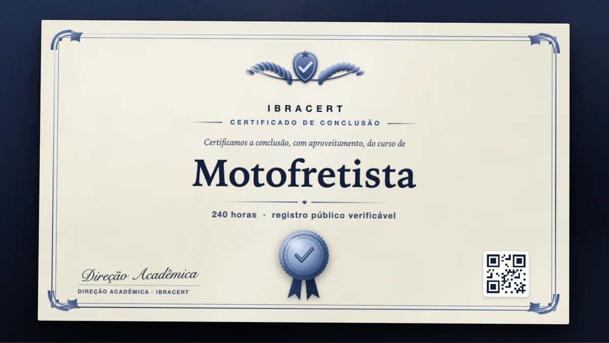 Capa do curso Motofretista