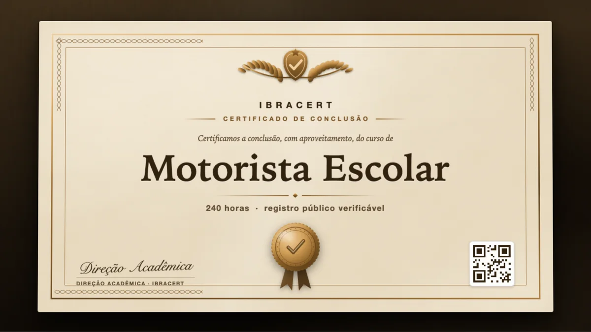 Capa do curso Motorista Escolar