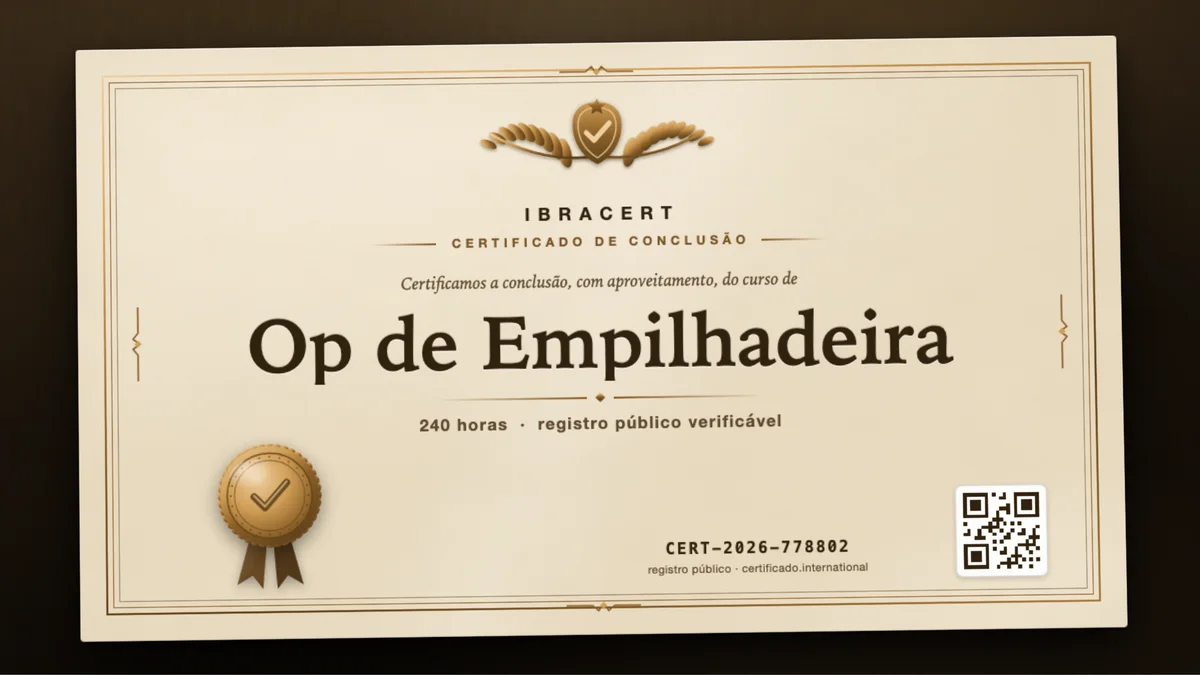 Capa do curso Op de Empilhadeira