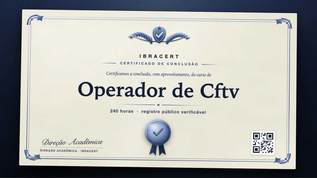Capa do curso Operador de Cftv