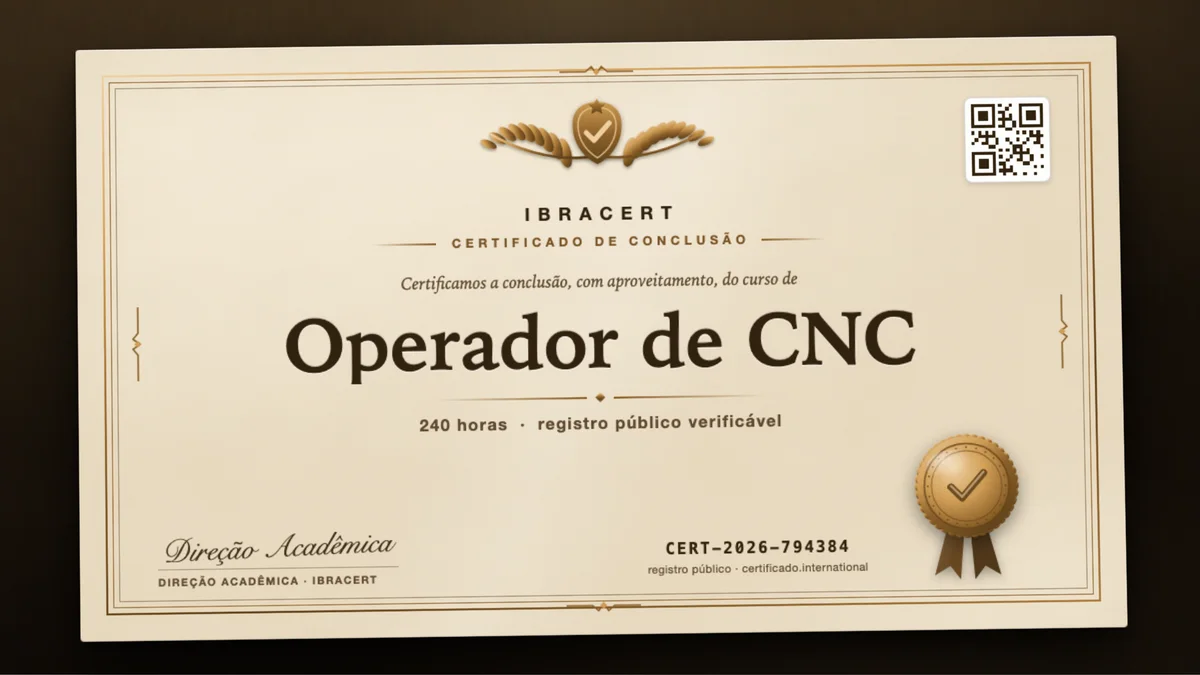 Capa do curso Operador de CNC