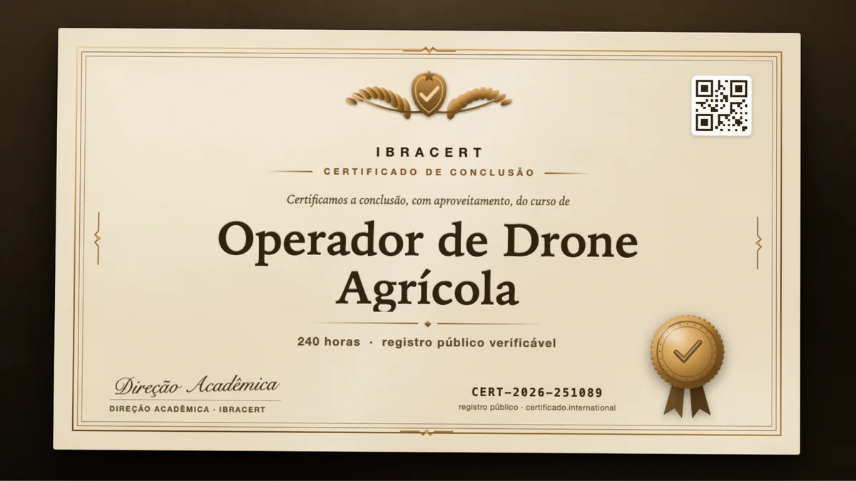 Capa do curso Operador de Drone Agrícola