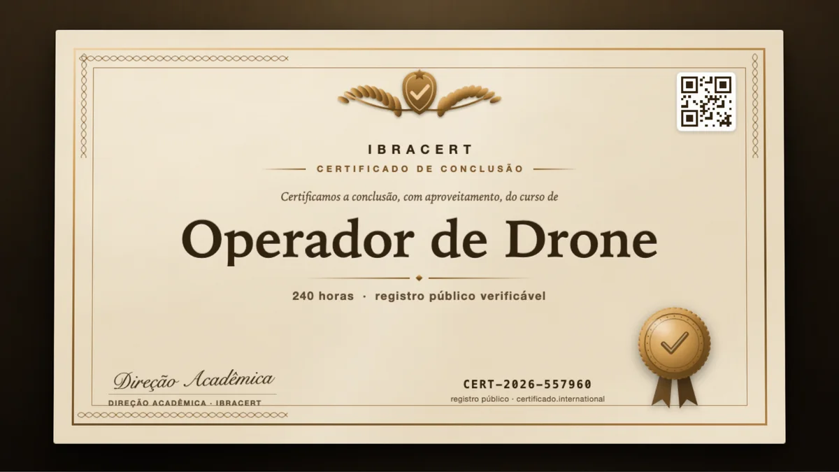Capa do curso Operador de Drone