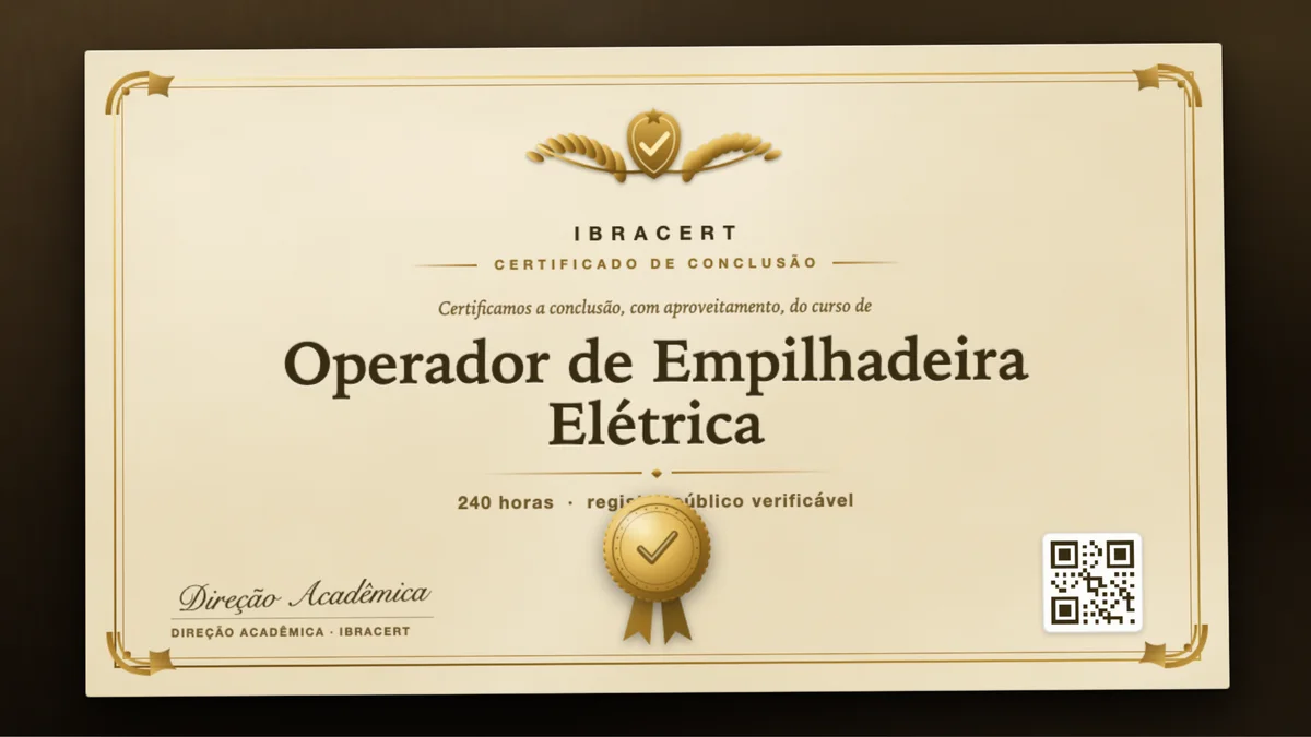 Capa do curso Operador de Empilhadeira Elétrica