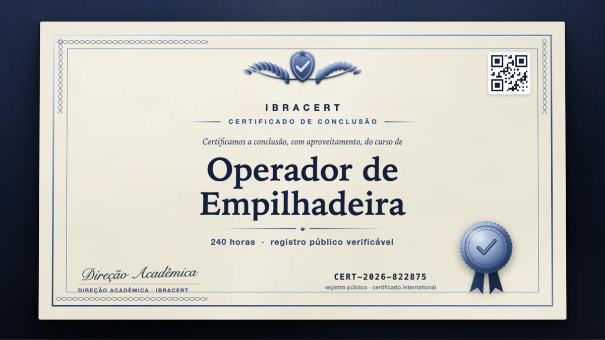 Capa do curso Operador de Empilhadeira
