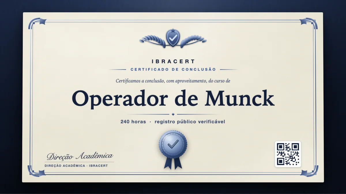 Capa do curso Operador de Munck